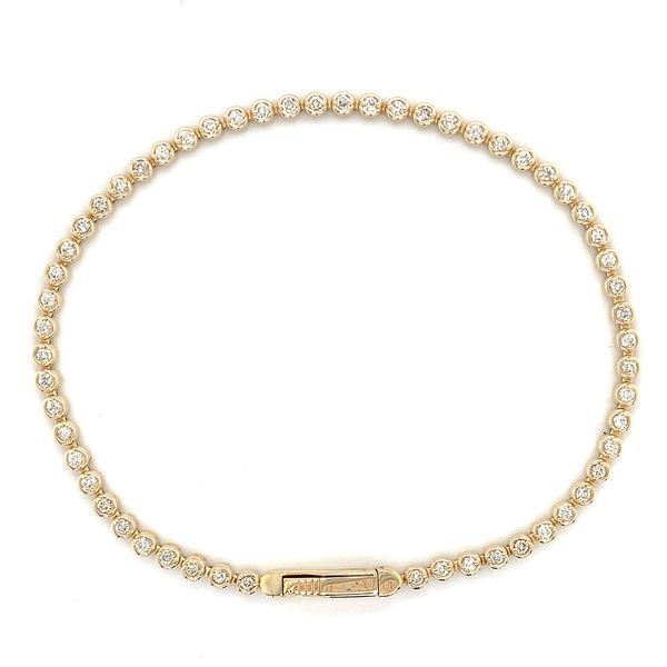 Yellow Gold Natural Diamond Tennis Bracelet Image 5 Geralds Jewelry Oak Harbor, WA