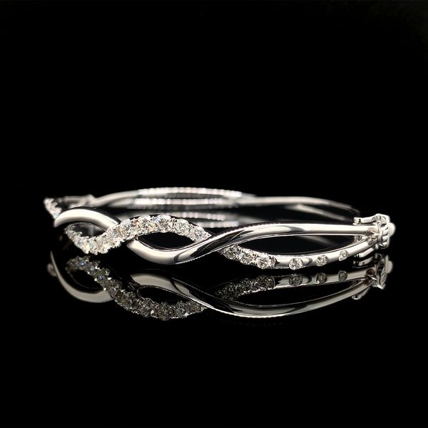 Infinity Style Diamond Bangle Bracelet Image 2 Geralds Jewelry Oak Harbor, WA