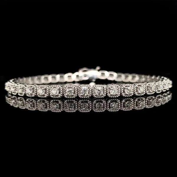 Diamond Tennis Bracelet With Rope Details, 1.27ctw Geralds Jewelry Oak Harbor, WA