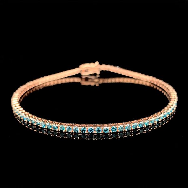 Blue Diamond Tennis Bracelet, 2.08Ctw Image 2 Geralds Jewelry Oak Harbor, WA