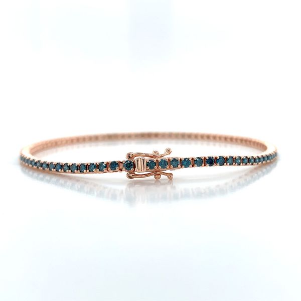 Blue Diamond Tennis Bracelet, 2.08Ctw Image 5 Geralds Jewelry Oak Harbor, WA