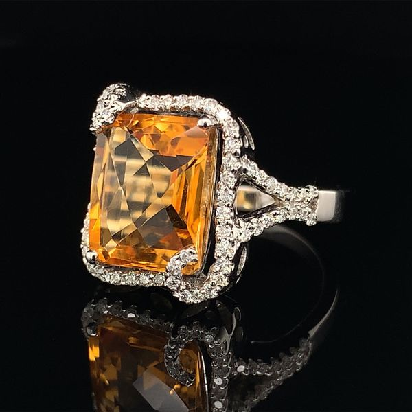Alisa Unger Designs Citrine and Diamond Fashion Ring Image 2 Geralds Jewelry Oak Harbor, WA