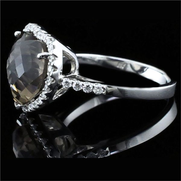 Alisa Unger Designs Heart Shape Smokey Quartz and Diamond Ring Image 2 Geralds Jewelry Oak Harbor, WA
