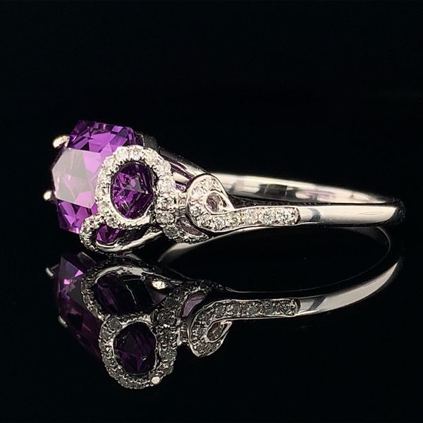 Ladies Amethyst and Diamond Fashion Ring Image 2 Geralds Jewelry Oak Harbor, WA