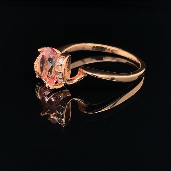 Ladies Lotus Garnet and Diamond Fashion Ring Image 2 Geralds Jewelry Oak Harbor, WA