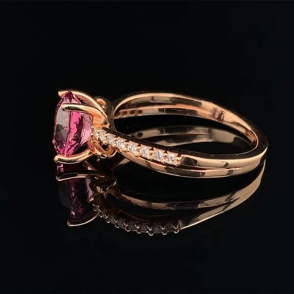 Lotus Garnet and Diamond Ring Image 3 Geralds Jewelry Oak Harbor, WA