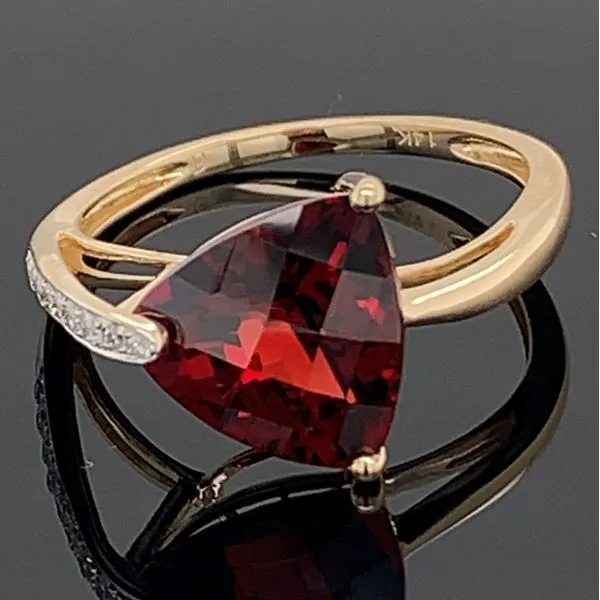 Garnet and Diamond Ring Geralds Jewelry Oak Harbor, WA