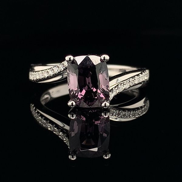 Natural Dark Purple Spinel and Diamond Ring Geralds Jewelry Oak Harbor, WA