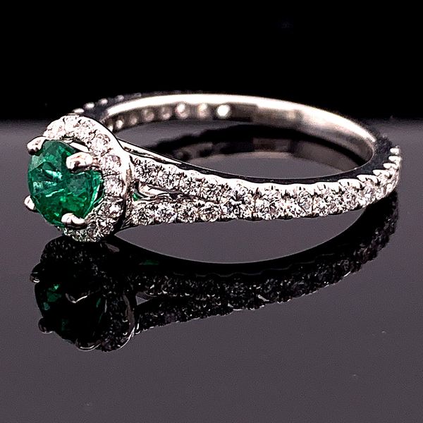 Emerald And Diamond Ring Image 2 Geralds Jewelry Oak Harbor, WA