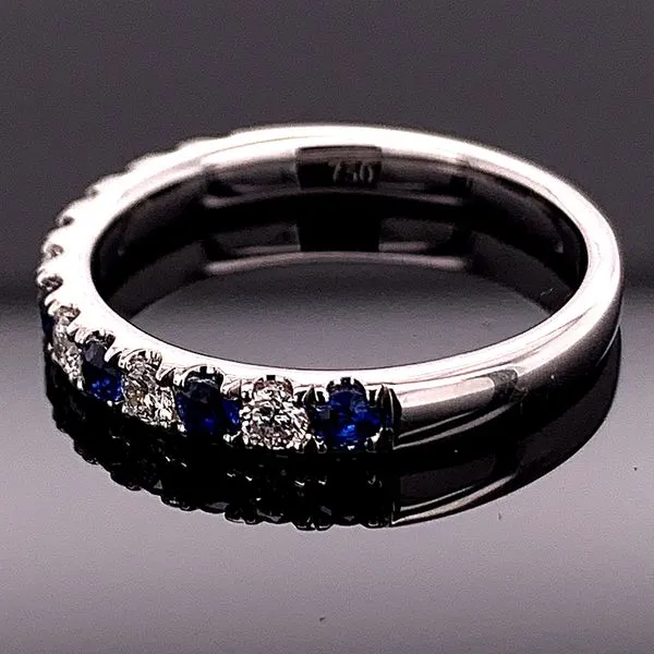 18K White Gold Sapphire and Diamond Ring Image 2 Geralds Jewelry Oak Harbor, WA