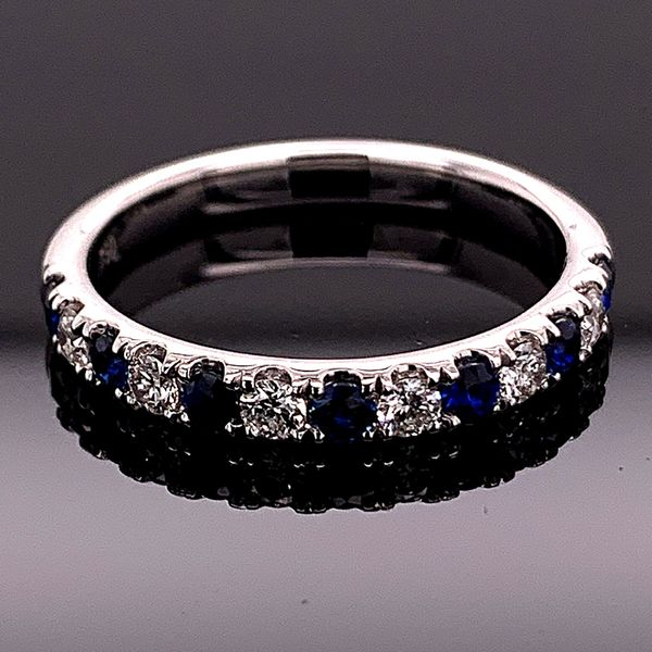 18K White Gold Sapphire and Diamond Ring Geralds Jewelry Oak Harbor, WA