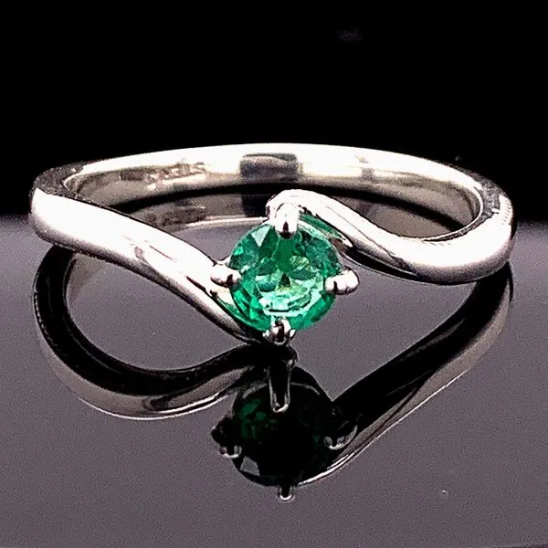 Sterling Silver And Emerald Bypass Ring Geralds Jewelry Oak Harbor, WA
