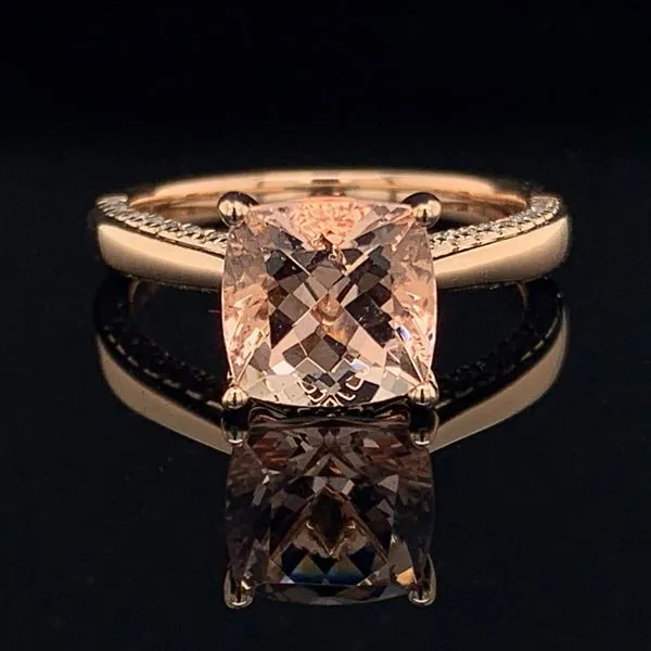 Rose Gold Morganite And Diamond Ladies Ring Geralds Jewelry Oak Harbor, WA