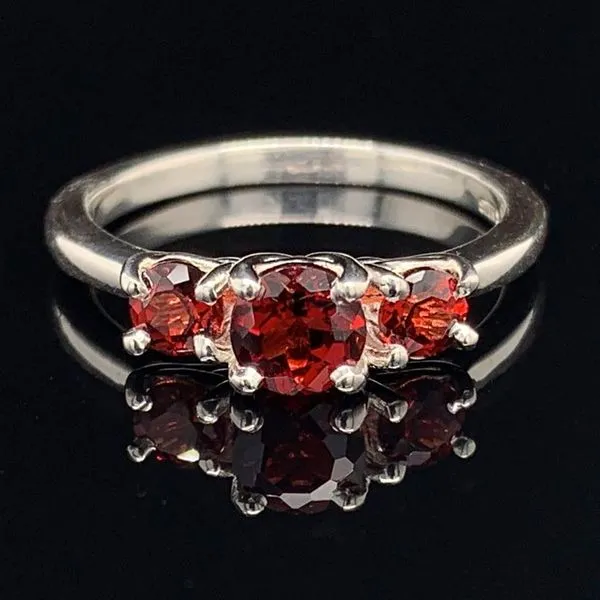 3 Stone Garnet Ring in Sterling Silver Geralds Jewelry Oak Harbor, WA