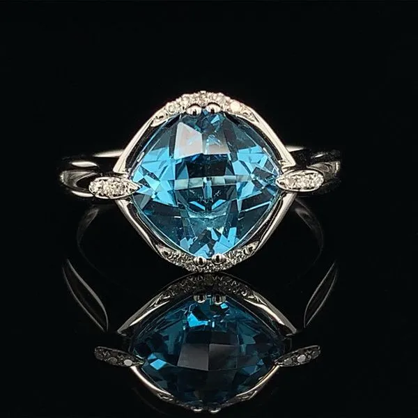 Blue Topaz And Diamond Ring Geralds Jewelry Oak Harbor, WA