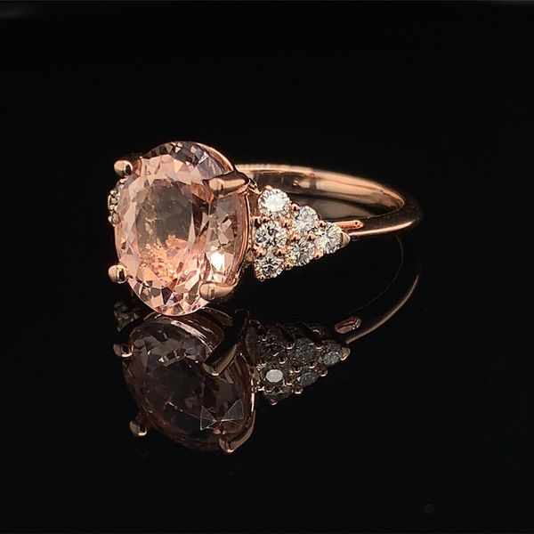 2.91Ct Natural Morganite And Diamond Ring Image 2 Geralds Jewelry Oak Harbor, WA