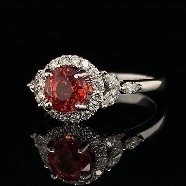 Nature Inspired Fire Ruby and Diamond Ring Image 2 Geralds Jewelry Oak Harbor, WA