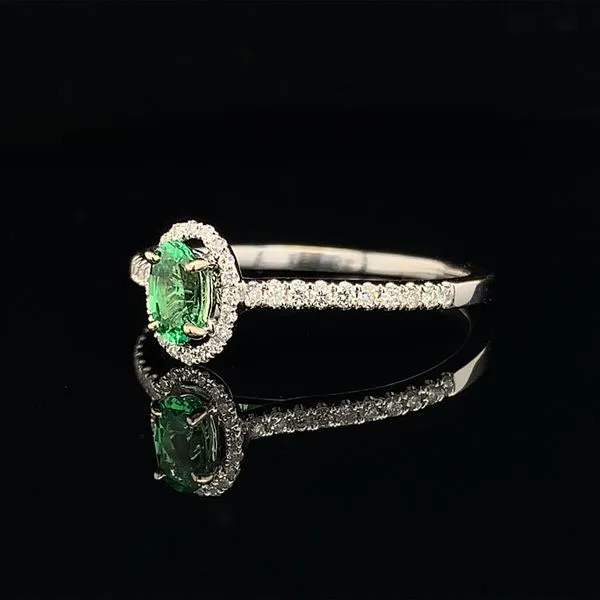 Tsavorite Garnet And Diamond Ladies Ring Image 2 Geralds Jewelry Oak Harbor, WA