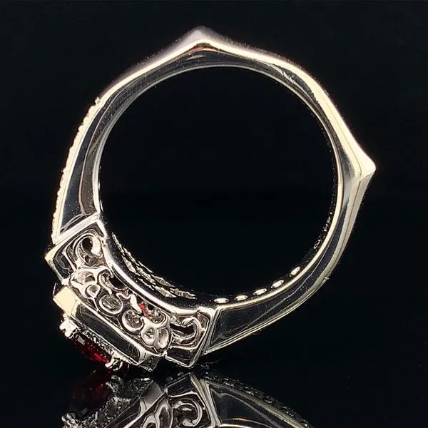 Natural Vivid Red Spinel And Diamond Ring Image 4 Geralds Jewelry Oak Harbor, WA