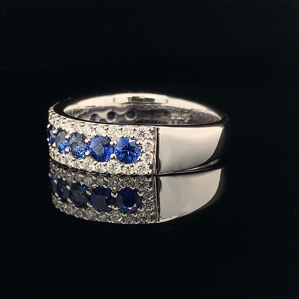 Blue Sapphire And Diamond Ladies Ring Image 2 Geralds Jewelry Oak Harbor, WA