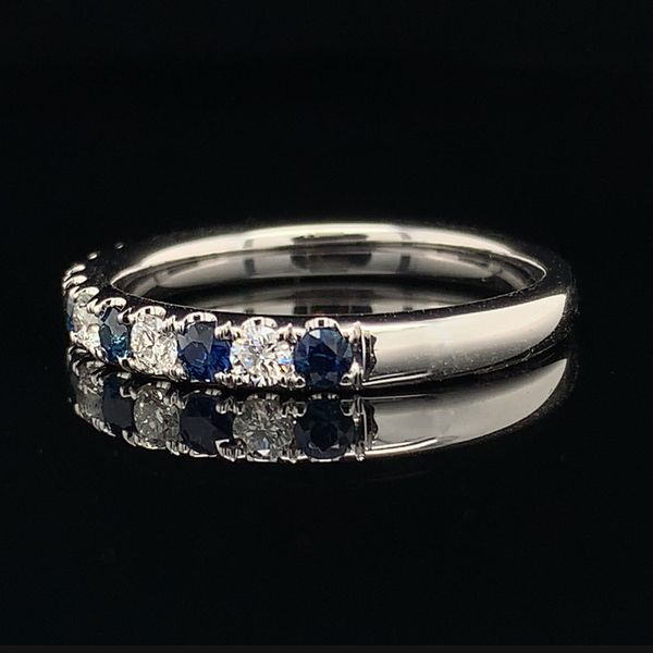 Alternating Sapphire and Diamond Ring Image 2 Geralds Jewelry Oak Harbor, WA