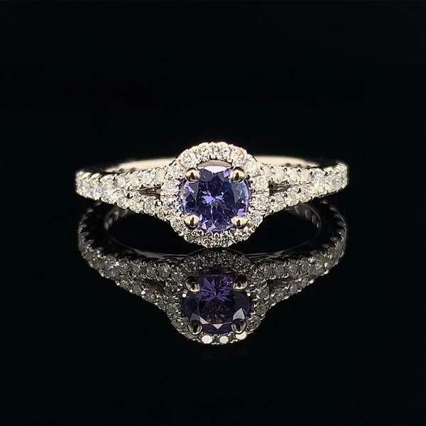 Tanzanite and Diamond Halo Ring Geralds Jewelry Oak Harbor, WA