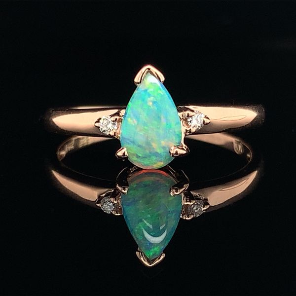 Australian Opal And Diamond Ladies Ring Geralds Jewelry Oak Harbor, WA