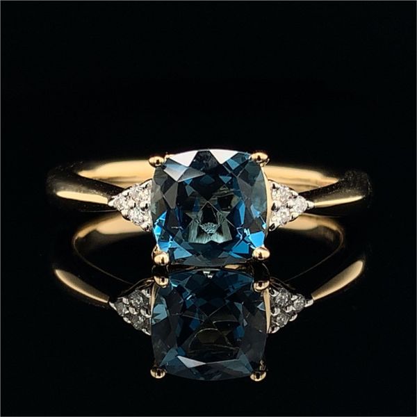 London Blue Topaz And Diamond Ring Geralds Jewelry Oak Harbor, WA