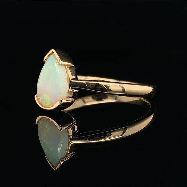 Pear Shape Australian Opal Ring Image 2 Geralds Jewelry Oak Harbor, WA