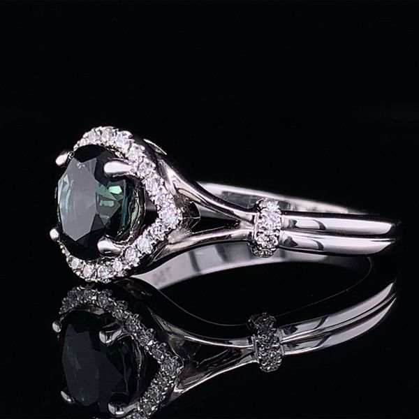 Montana Green Sapphire And Diamond Ring Image 3 Geralds Jewelry Oak Harbor, WA