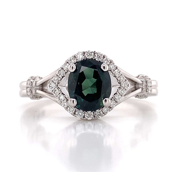 Montana Green Sapphire And Diamond Ring Image 4 Geralds Jewelry Oak Harbor, WA