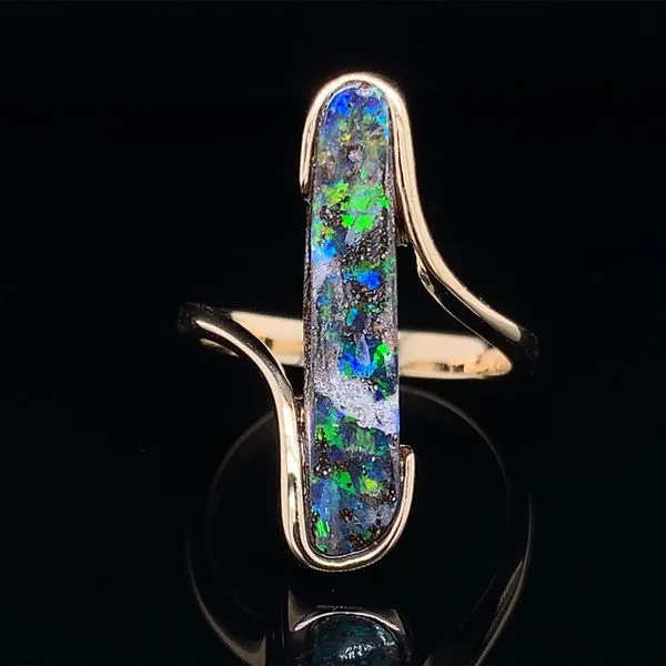 Elongated Australian Opal Bypass Style Ring Geralds Jewelry Oak Harbor, WA