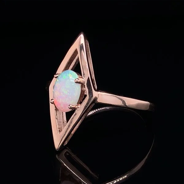 Australian Opal Geometric Style Ring Image 2 Geralds Jewelry Oak Harbor, WA