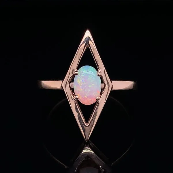 Australian Opal Geometric Style Ring Geralds Jewelry Oak Harbor, WA