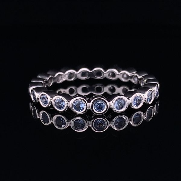 Rare Yogo Sapphire Bezel Set Eternity Band Image 2 Geralds Jewelry Oak Harbor, WA