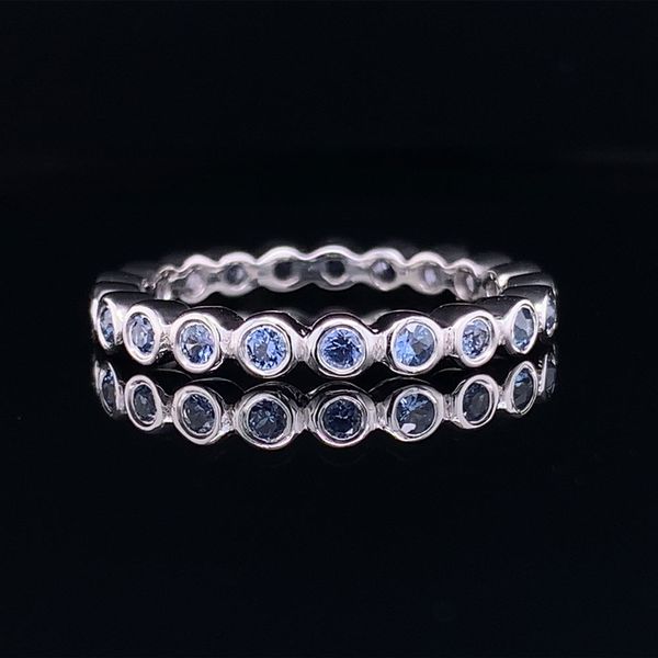 Yogo Sapphire Bezel Set Eternity Band Image 2 Geralds Jewelry Oak Harbor, WA