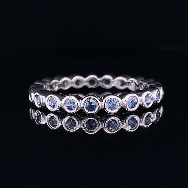 Yogo Sapphire Bezel Set Eternity Band Geralds Jewelry Oak Harbor, WA