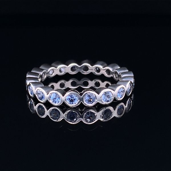 Yogo Sapphire Bezel Set Eternity Band Image 2 Geralds Jewelry Oak Harbor, WA