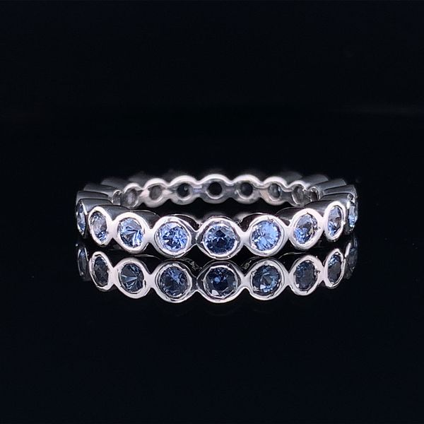 Yogo Sapphire Bezel Set Eternity Band Geralds Jewelry Oak Harbor, WA