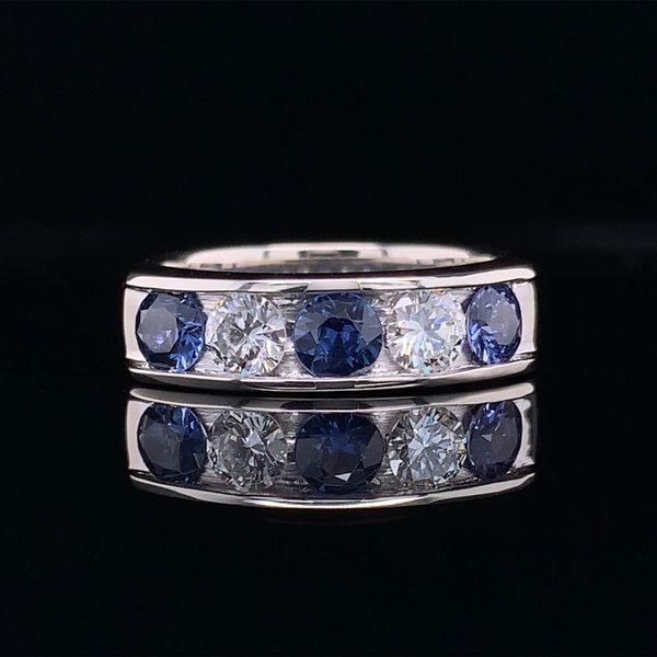 Alternating Yogo Sapphire And Diamond Channel Band Geralds Jewelry Oak Harbor, WA