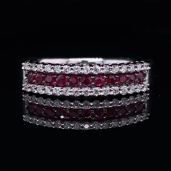 Ruby And Diamond Ring with Black Rhodium Geralds Jewelry Oak Harbor, WA