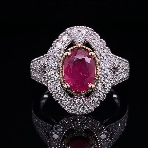 Vintage Style Ruby And Diamond Ring Geralds Jewelry Oak Harbor, WA