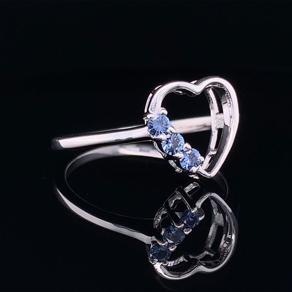 Open Heart Yogo Sapphire Ring Image 2 Geralds Jewelry Oak Harbor, WA