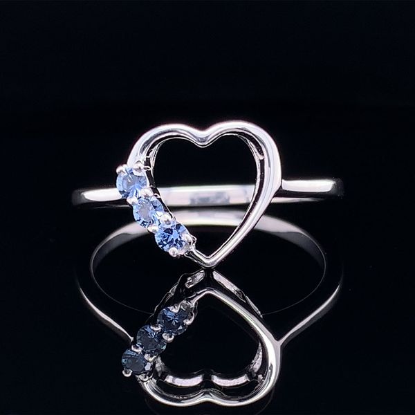 Open Heart Yogo Sapphire Ring Geralds Jewelry Oak Harbor, WA