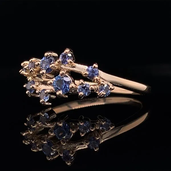 Natural Yogo Sapphire Fashion Ring, Yellow Gold Image 3 Geralds Jewelry Oak Harbor, WA