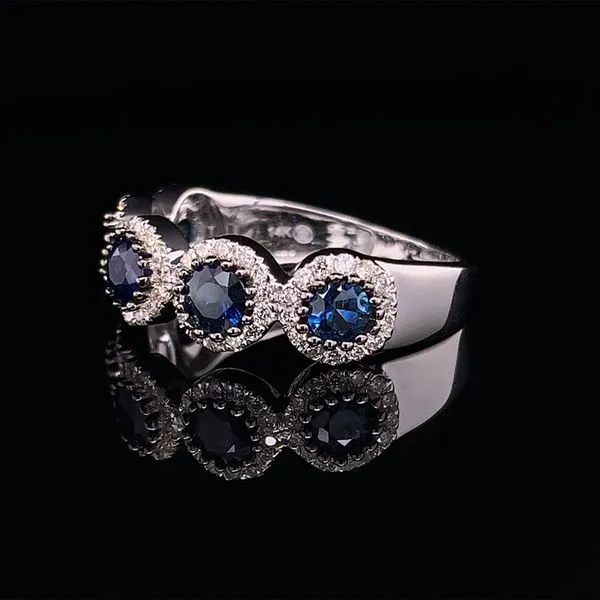 Sapphire And Diamond Ring Five Stone Ring Image 2 Geralds Jewelry Oak Harbor, WA
