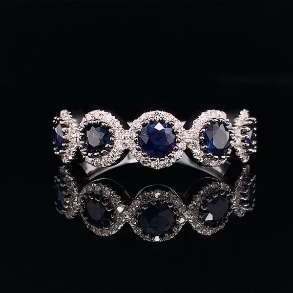 Sapphire And Diamond Ring Five Stone Ring Geralds Jewelry Oak Harbor, WA
