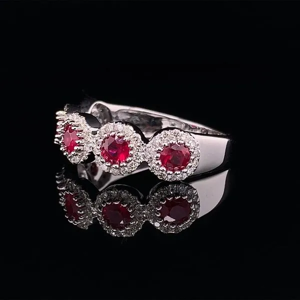 Ruby And Diamond Ring Five Stone Ring Image 2 Geralds Jewelry Oak Harbor, WA