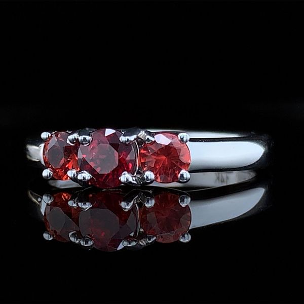 Fire Ruby Three Stone Ring, .99Ctw Image 2 Geralds Jewelry Oak Harbor, WA