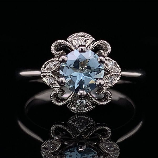 Aquamarine And Diamond Fashion Ring Geralds Jewelry Oak Harbor, WA